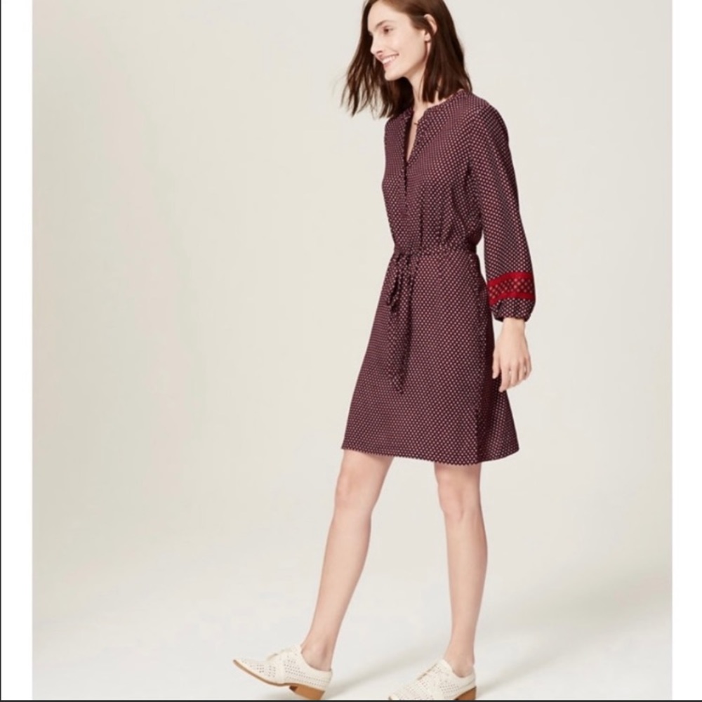 Loft tie waist dress